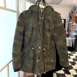 Camouflaged Hooded Parka